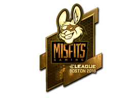 Наклейка | Misfits Gaming (золотая) | Бостон 2018