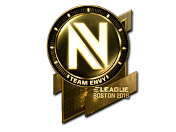Наклейка | Team EnVyUs (золотая) | Бостон 2018