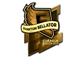 Наклейка | Quantum Bellator Fire (золотая) | Бостон 2018