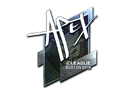 Наклейка | apEX (металлическая) | Бостон 2018