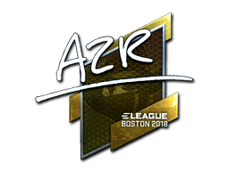 Наклейка | AZR (металлическая) | Бостон 2018