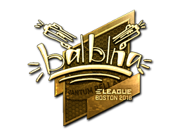 Наклейка | balblna (золотая) | Бостон 2018