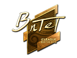 Наклейка | BnTeT (золотая) | Бостон 2018