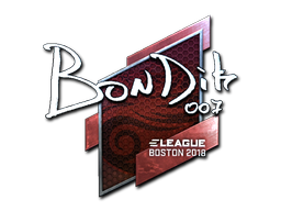 Наклейка | bondik (металлическая) | Бостон 2018