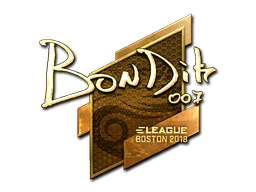 Наклейка | bondik (золотая) | Бостон 2018