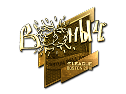 Наклейка | Boombl4 (золотая) | Бостон 2018