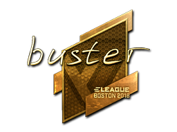 Наклейка | buster (золотая) | Бостон 2018