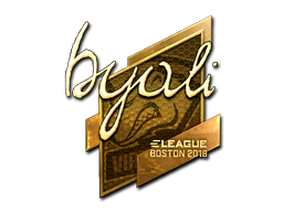 Наклейка | byali (золотая) | Бостон 2018