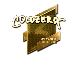 Наклейка | coldzera (золотая) | Бостон 2018