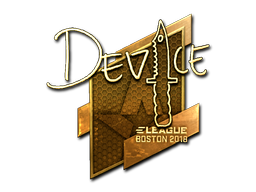 Наклейка | device (золотая) | Бостон 2018