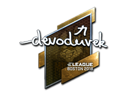 Наклейка | devoduvek (металлическая) | Бостон 2018