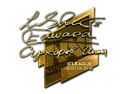 Наклейка | Edward (золотая) | Бостон 2018