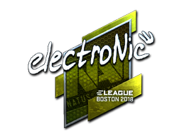 Наклейка | electronic (металлическая) | Бостон 2018