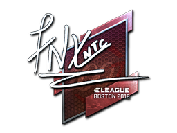 Наклейка | fnx (металлическая) | Бостон 2018