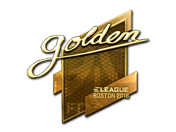 Наклейка | Golden (золотая) | Бостон 2018