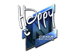 Наклейка | Happy (металлическая) | Бостон 2018