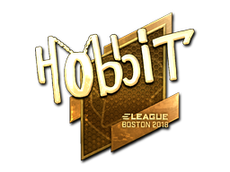 Наклейка | Hobbit (золотая) | Бостон 2018