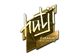 Наклейка | hutji (золотая) | Бостон 2018