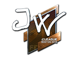 Наклейка | JW (металлическая) | Бостон 2018