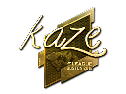 Наклейка | Kaze (золотая) | Бостон 2018