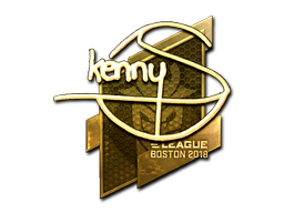Наклейка | kennyS (золотая) | Бостон 2018