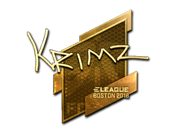 Наклейка | KRIMZ (золотая) | Бостон 2018
