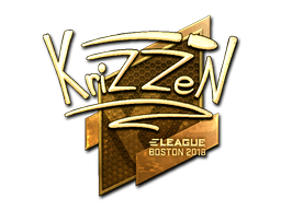 Наклейка | KrizzeN (золотая) | Бостон 2018