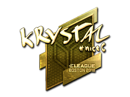 Наклейка | kRYSTAL (золотая) | Бостон 2018