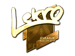 Наклейка | Lekr0 (золотая) | Бостон 2018