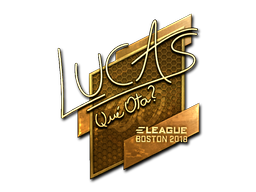 Наклейка | LUCAS1 (золотая) | Бостон 2018