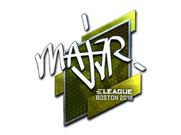 Наклейка | MAJ3R (металлическая) | Бостон 2018