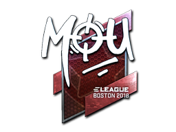 Наклейка | mou (металлическая) | Бостон 2018