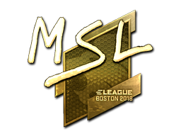 Наклейка | MSL (золотая) | Бостон 2018