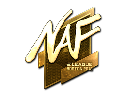 Наклейка | NAF (золотая) | Бостон 2018