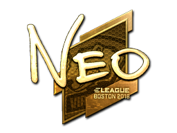 Наклейка | NEO (золотая) | Бостон 2018