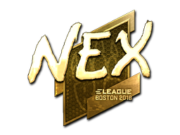 Наклейка | nex (золотая) | Бостон 2018
