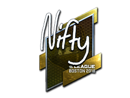 Наклейка | Nifty (металлическая) | Бостон 2018