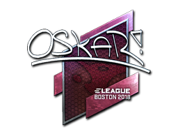 Наклейка | oskar (металлическая) | Бостон 2018