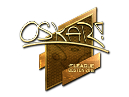Наклейка | oskar (золотая) | Бостон 2018
