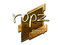 Наклейка | ropz (золотая) | Бостон 2018