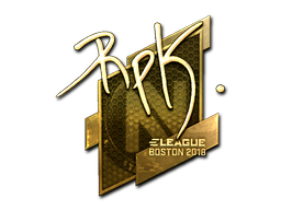Наклейка | RpK (золотая) | Бостон 2018