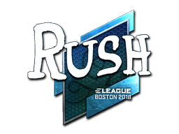 Наклейка | RUSH (металлическая) | Бостон 2018