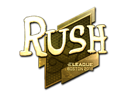 Наклейка | RUSH (золотая) | Бостон 2018