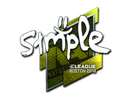 Наклейка | s1mple (металлическая) | Бостон 2018