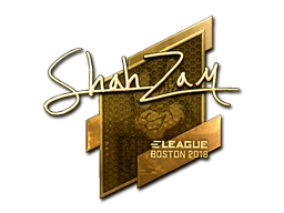 Наклейка | ShahZaM (золотая) | Бостон 2018
