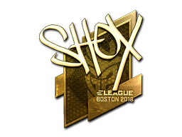 Наклейка | shox (золотая) | Бостон 2018