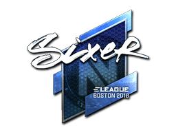 Наклейка | SIXER (металлическая) | Бостон 2018
