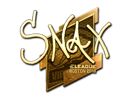 Наклейка | Snax (золотая) | Бостон 2018