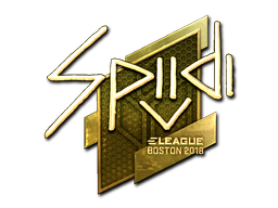 Наклейка | Spiidi (золотая) | Бостон 2018