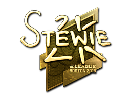 Наклейка | Stewie2K (золотая) | Бостон 2018